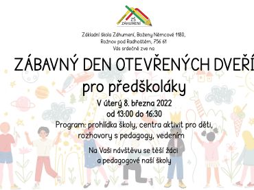 Foto k aktualitě ZÁBAVNÝ DEN OTEVŘENÝCH DVEŘÍ PRO PŘEDŠKOLÁKY 8. 3. OD 13 HODIN