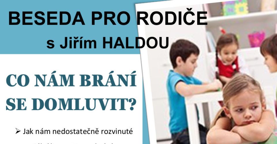 Beseda pro rodiče s Jiřím Haldou