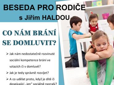 Foto k aktualitě Beseda pro rodiče s Jiřím Haldou
