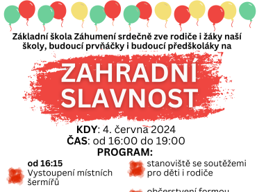 Foto k aktualitě Pozor - Zahradní slavnost se přesouvá!