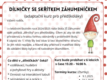 Foto k aktualitě Dílničky se skřítkem Záhumeníčkem