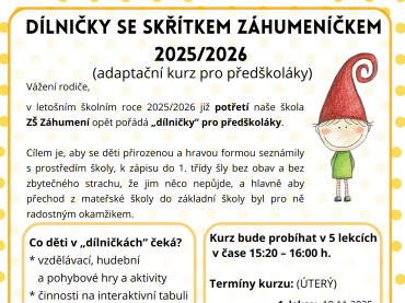 Foto k aktualitě Dílničky se skřítkem Záhumeníčkem