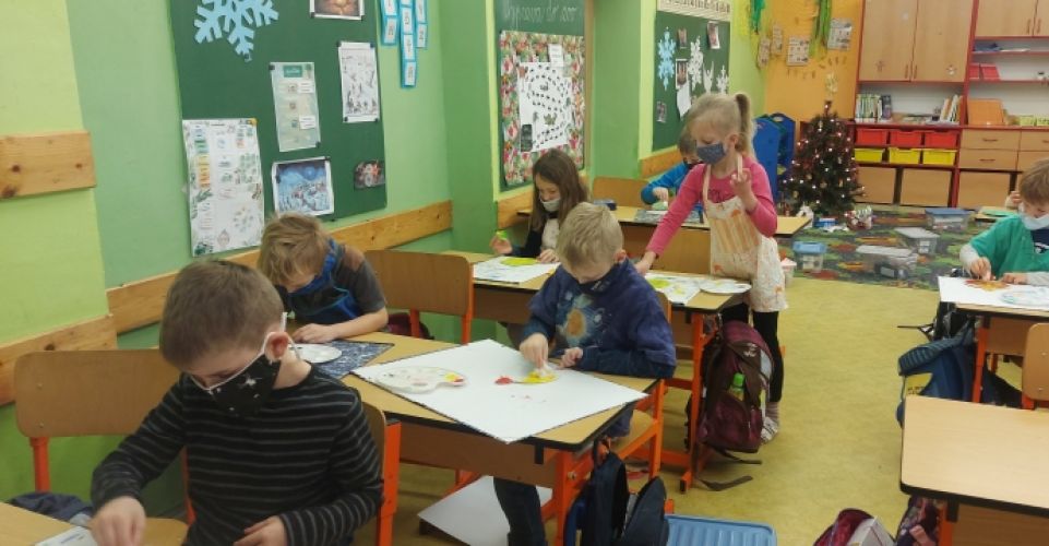 Výroba vánočních přání pro Domov pro seniory Rožnov p. R.