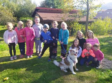 Foto k aktualitě Canisterapie s pejskem Bafym v I. oddělení ŠD