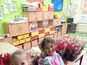 Foto k aktualitě Prodej vánočních hvězd v ZŠ Záhumení