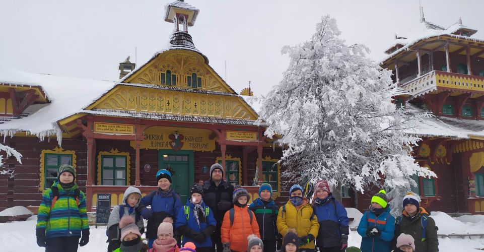 Pololetní vysvědčení na Pustevnách