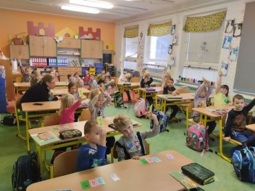 Foto k aktualitě Návštěva MŠ Tylovice a MŠ Zahrady v první třídě