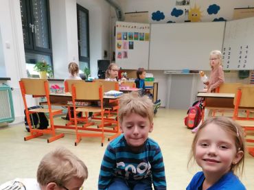 Foto k aktualitě MŠ Tylovice na návštěvě u nás v 1. třídě