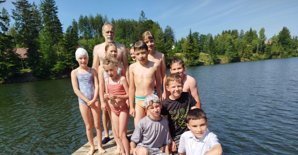 Čtvrtá třída na přehradě Horní Bečvě