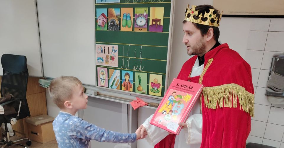 Slavnost slabikáře v 1. třídě