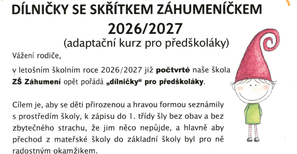 Pozvánka na Dílničky pro předškoláky