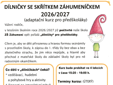 Foto k aktualitě Pozvánka na Dílničky pro předškoláky